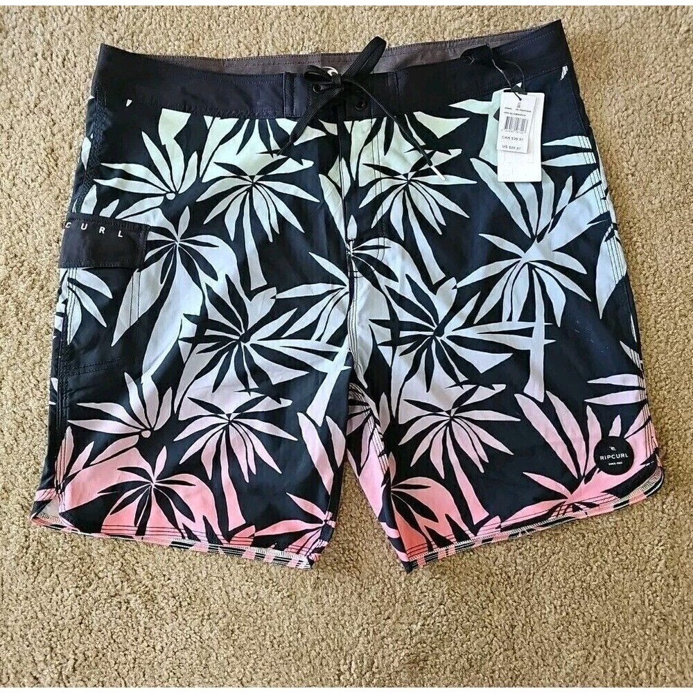 Rip Curl Barrel Killa Board Shorts Swim Trunks Black Multi 36